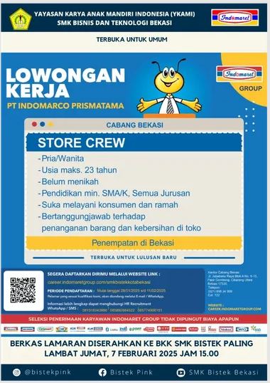 BKK SMK Bistek Sukses Jembatani Lulusan dengan Indomaret Group